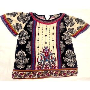 Flying Tomato Boho Hippie Blouse Shirt Top FAIR CONDITION DUE TO AN IMPERFECTION